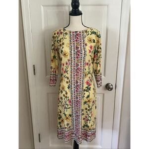 London Times floral print shift dress size 6